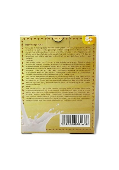 Aşçı Anne Keçi Sütlü Sade Makarna Boncuk 250gr Belirtilmemiş