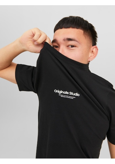 Jack & Jones Jorvesterbro Rahat Kesim Tişört 12240121 Black Siyah Jack & Jones Jorvesterbro Rahat Kesim Tişört 12240121 Black Siyah