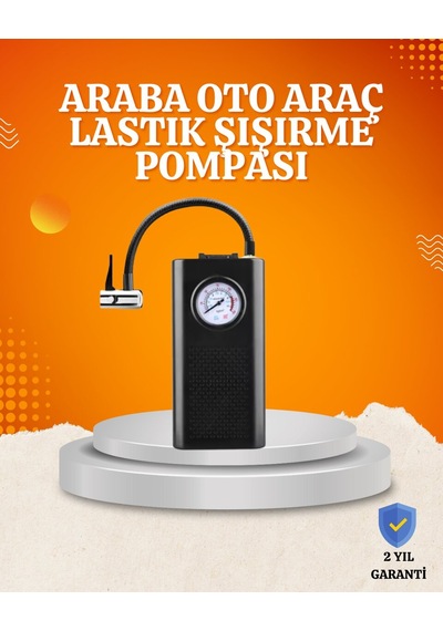 Taşınabilir Elektrikli Oto Motosiklet Bisiklet Lastik Şişirme Pompası Type-c 3000 Mah 80w Basınç Göstergeli Mh-hs1466-7243