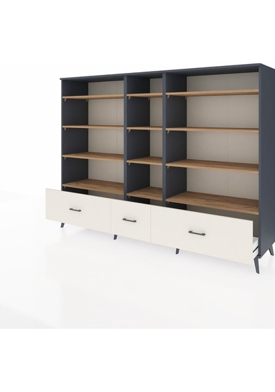 Hyperion Dolap 12 Raflı 3 Çekmeceli 220x44x163 Antrasit-çam/ayta Antrasit-çam/aytaşı Hyperion Dolap 12 Raflı 3 Çekmeceli 220x44x163 Antrasit-çam/ayta Antrasit-çam/aytaşı