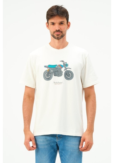 Rich Erkek Motorsiklet Baskılı Tshirt Basic Tişört Beyaz Rich Erkek Motorsiklet Baskılı Tshirt Basic Tişört Beyaz