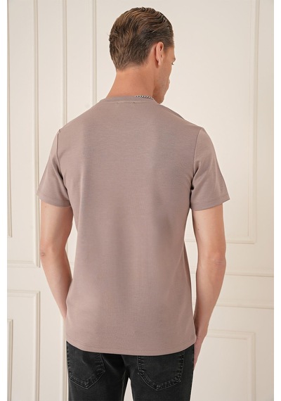 Efor Comfort Fit Bisiklet Yaka Esnek Pamuk Casual Koyu Bej Tişört Ts 885 Bej Efor Comfort Fit Bisiklet Yaka Esnek Pamuk Casual Koyu Bej Tişört Ts 885 Bej