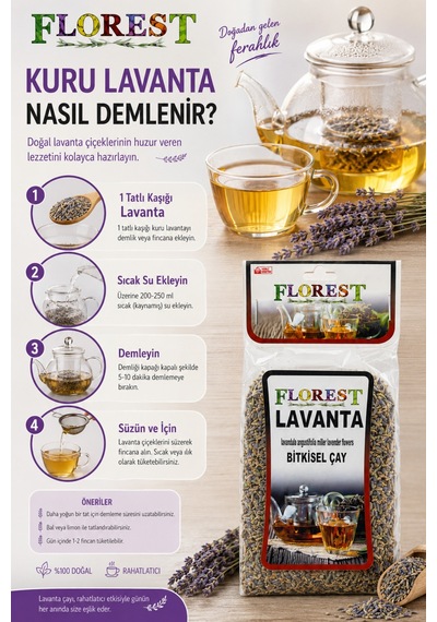 Florest Lavanta Bitki Çayı 50 G Lavanta Çiçeği Çayı - 915030530