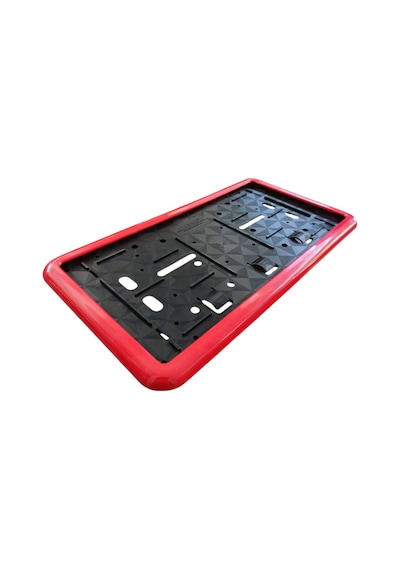 Çerçeveli Dikdörtgen Plakalık Plaka Altlığı Kırmızı 32x17cm 1 Adet