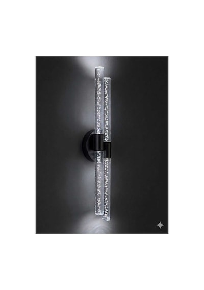 Bubbleflux Dubble Large 51 Cm Modern Tasarım Led Aplik - Duvar Lambası - Siyah - Elektrikli - Beyaz Led Siyah Elektrikli