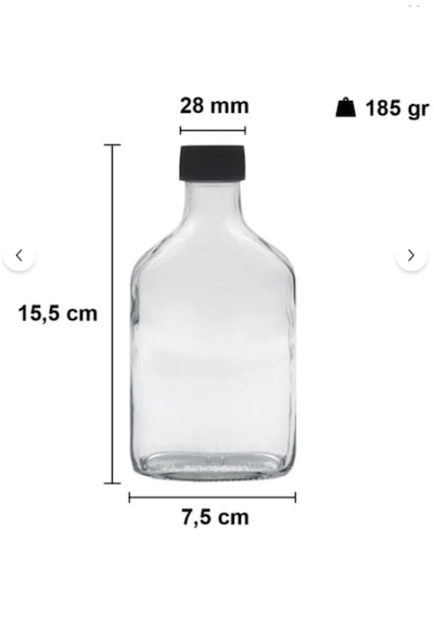 6'lı Cam Şeffaf Cold Brew Şişesi Sızdırmaz Siyah Plastik Kapaklı