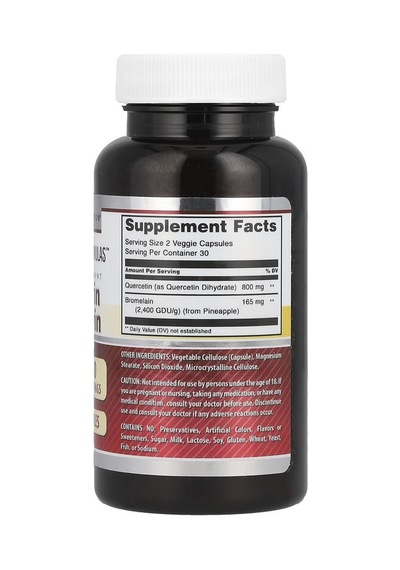 Amazing Nutrition, Quercetin Bromelain, 60 Veg Capsules