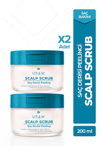 Saç Derisi Peelingi Arındırıcı & Dengeleyici Hair Scrub 200 Ml 2 Li Set Tüm Saç Tipleri