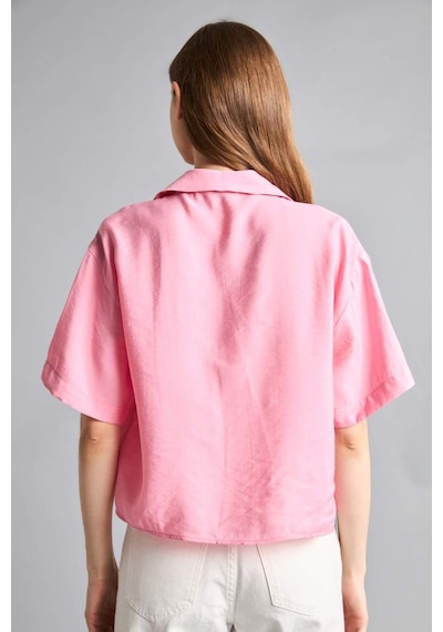 Defacto Pijama Yaka Modal Kısa Kollu Gömlek H7938ax26smpn164 Pembe-pn164