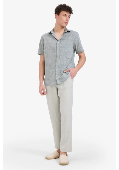 Defacto Relax Fit Rahat Kesim Dar Paça Keten Karışımlı Yazlık Pantolon C1140ax25smkh494 Haki