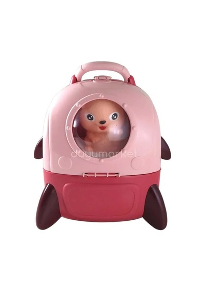 Sırt Çantalı Pets House İkili Set - Pembe Mavi
