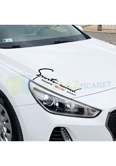 Hyundai I30 Logo Sport Mind Kaput Far Oto Sticker Yapıştırma