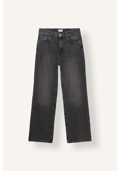 Defacto 90s Wide Leg Yüksek Bel Uzun Jean Pantolon F2943ax25wnnm36 Antrasit