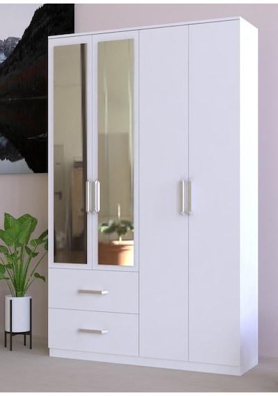 Metalia Gm 076 4 Kapılı 2 Çekmeceli Aynalı Gardrop