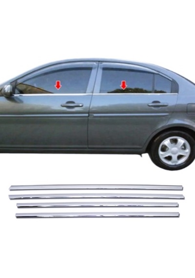 Hyundai Accent Era Krom Cam Çıtası 4 Prç 2005-2011 Arası P.çelik