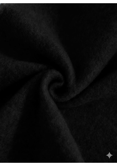 Afri Siyah Oversize Ayıcık Baskılı Kaşkorse Ribanalı 3 İplik Sweatshirt Siyah