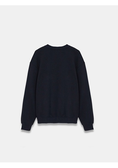Ltb Baskılı Sıfır Yaka Uzun Kollu Relaxed Fit Siyah Sweatshırt 011258608960069 3986 Siyah