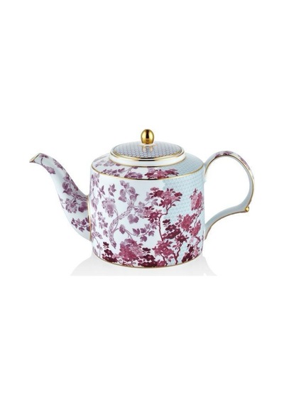 Lamedore Tea Delight Süzgeçli Demlik 1 Adet Regency Damask Kırmızı