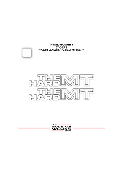 Yamaha The Hard Mt Sticker Yüksek Kalite Folyo 2 Adet Sticker Etiket 93847911