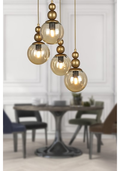 Begüsa Sonsuz 4.lü Avize Eskitme Bal Cam