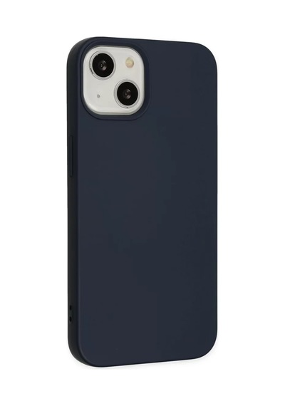 Newface Apple İphone 14 Kılıf Nano İçi Kadife Silikon - Lacivert