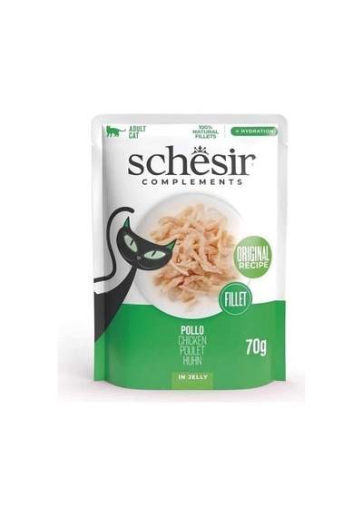 Schesir Pouch Jöle İçinde Tavuk Filetolu Yetişkin Kedi Konservesi 85 Gr