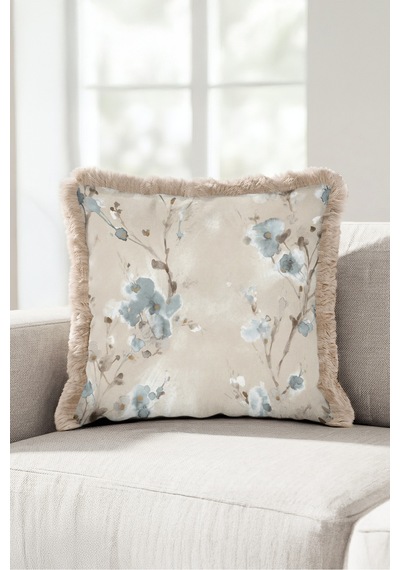 Çiçekli Soft Tonlu Saçaklı Yastık Kılıfı - Romantik Botanik Boho Bej Vizon Püsküllü Kırlent Kılıfı Sessiz Ufuk Serenat Çiçekli Soft Tonlu Saçaklı Yastık Kılıfı - Romantik Botanik Boho Bej Vizon Püsküllü Kırlent Kılıfı Sessiz Ufuk Serenat