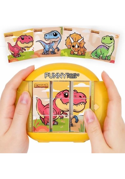 Gokidy 4 Farklı Eğlenceli Dönen Puzzle Sarı