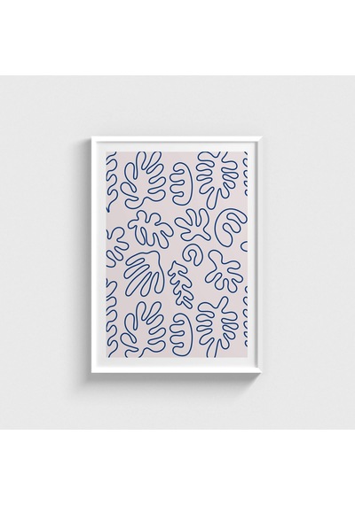 Coral Tablo Çerçeveli Poster Duvar Dekorasyonu Beyaz Çerçeveli Tablo Beyaz Çerçeveli Tablo Dn11d216beyaz