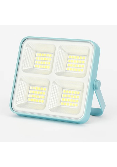 Hp-l02 Solar Taşınabilir Led Kamp Lambası 60w 60 Led Usb Şarjlı Powerbank Özellikli Su Geçirmez Flaşhör 4 Mod Açık Mavi