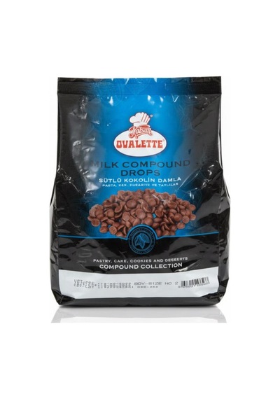 Ovalette Damla Çikolata Sütlü Eko 2 Kg Pasta, Kurabiye Ve Tatlı İçin