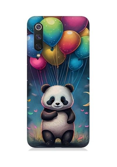 Xiaomi Mi 9se Uyumlu Renkli Balonlar Ve Panda Desenli Silikon Kılıf