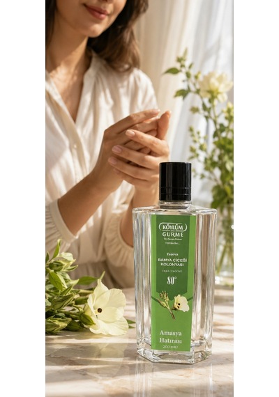 Köylüm Gurme Taşova Bamya Çiçeği Kolonyası 80 Cam Şişe 200 Ml