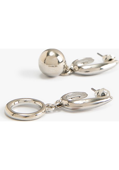 Koton Geometrik Charm Detaylı Küpe Sallantılı Gümüş 4sak70184aa 4SAK70184AA038 Gümüş