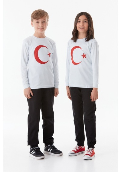 Fullamoda Türk Bayrağı Baskılı Çocuk Sweatshirt 24mcck1749207175-beyaz 24MCCK1749207175-Beyaz Fullamoda Türk Bayrağı Baskılı Çocuk Sweatshirt 24mcck1749207175-beyaz 24MCCK1749207175-Beyaz