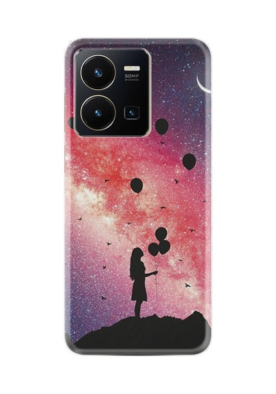 Vivo Y35 Kılıf Resimli Desenli Baskılı Silikon Flowers Cat 2 1349