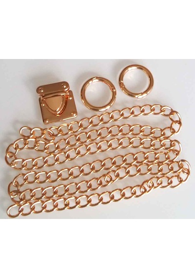 Çanta Aksesuar Light Gold Renk Zincir Set Diğer