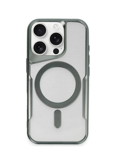 Apple Uyumlu iPhone 11 Pro Max Kılıf Boyi Magsafe Silikon Kapak - Yeşil Çok Renkli