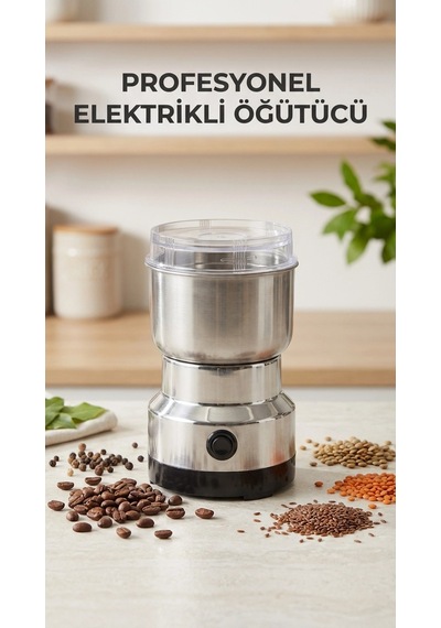 Kahve Ve Baharat Öğütücü Makine Paslanmaz Çelik Ergonomik Kullanım Sarı