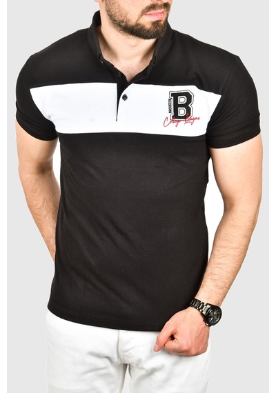 Deepsea Erkek Siyah Slim Fit Nefes Alan Pamuklu Kumaş Dar Kesim Kıvrılmaz Yaka Polo Yaka Tişört 2503019 Siyah Deepsea Erkek Siyah Slim Fit Nefes Alan Pamuklu Kumaş Dar Kesim Kıvrılmaz Yaka Polo Yaka Tişört 2503019 Siyah