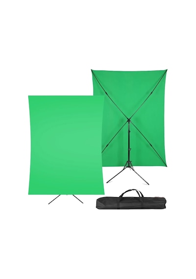 2x2m Yeşil Fon Perde + 2x2m Fon Stantı Fotoğraf Video Çekim Kiti Greenbox Set Stant Çantalı Diğer