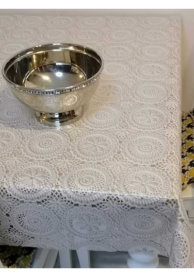 Pvc Muşamba Desenli Silinebilir Masa Örtüsü 11lace008 Renkli