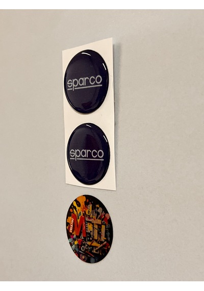 Sparco Damla Sticker Etiket Kabartmalı 3d Silikon Direk Arması Sparco Epoksi 2adet 3,5x3,5cm Lacivert