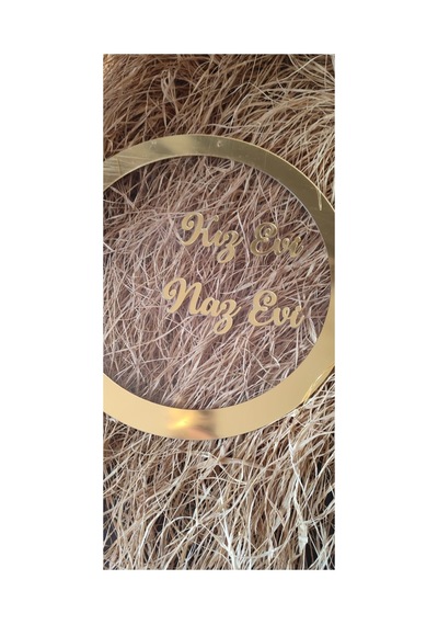 Şeffaf Üstü Gold Kapı Süsü 30 Cm Diğer