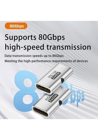 80gbps Usb-c Dişi - Dişi Adaptör, 240w Pd3.1 Hızlı Şarj, 16k 60hz Görüntü Aktarımı, Alüminyum Alaşımlı Tip-c Dişi Konnektör Uzatıcı - Siyah Otgff 80gbps Usb-c Dişi - Dişi Adaptör, 240w Pd3.1 Hızlı Şarj, 16k 60hz Görüntü Aktarımı, Alüminyum Alaşımlı Tip-c Dişi Konnektör Uzatıcı - Siyah Otgff