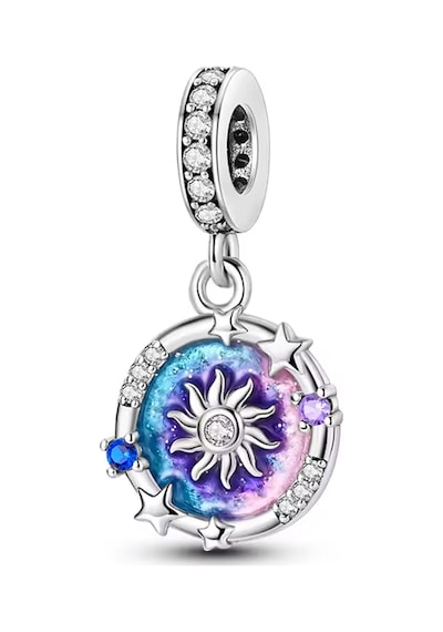 Fubena Galaksi Ve Güneş Sallantılı Charm Gümüş