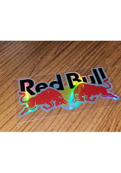 Red Bull Hologram Özel Üretim Sticker - Red Bull Sticker Hologramlı Ürün
