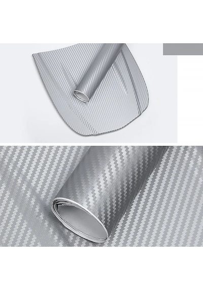 3d Gri Silver Tırtıklı Hava Kanallı Karbon Folyo 152cmx200cm