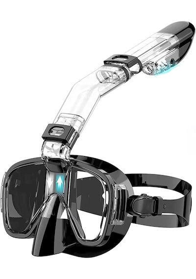 Hpytech Şnorkel Seti-yumuşak Silikon,kamera Uyumlu Dalış Maske, Su Sızdırmaz Siyah