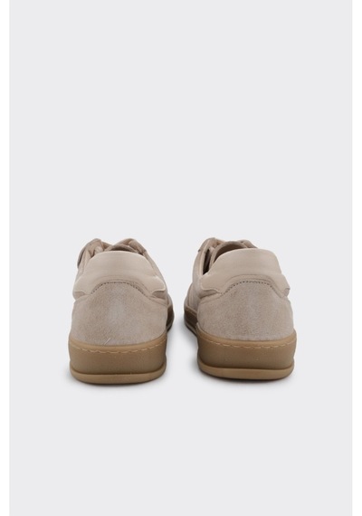 Derinet Hakiki Deri Comfort Taban Kadın Sneaker Bej Süet Bej Süet